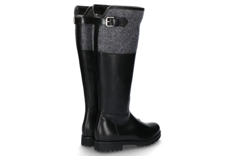 Damen dirndl + bua Dirndl und Bua Stiefel gefüttert CRUST LODEN SCHWARZ GRAU (40)