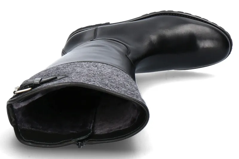 Damen dirndl + bua Dirndl und Bua Stiefel gefüttert CRUST LODEN SCHWARZ GRAU (40)