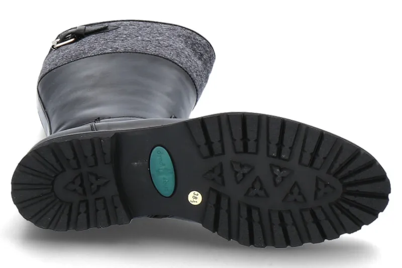 Damen dirndl + bua Dirndl und Bua Stiefel gefüttert CRUST LODEN SCHWARZ GRAU (40)