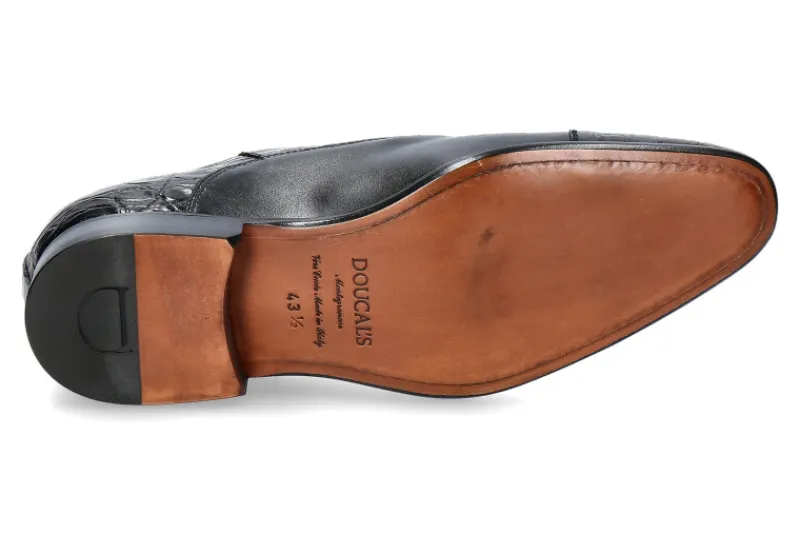 Herren Doucal's Schnürer BURN NERO FIANCO NERO (43½)