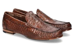 Herren Doucal's Slipper REAL CROCODILE MARRONE