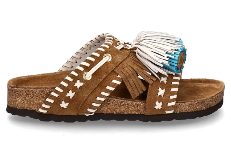 Damen Elena Iachi Elena lachi Pantolette C-10 SUEDE- tan/braun