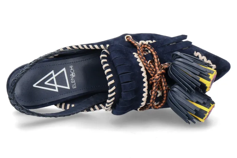Damen Elena Iachi Elena lachi Slingbacks SUEDE- navy/dunkelblau