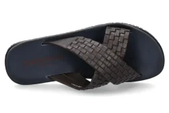 Herren Emozioni Pantolette LEATHER DARK BROWN (45)