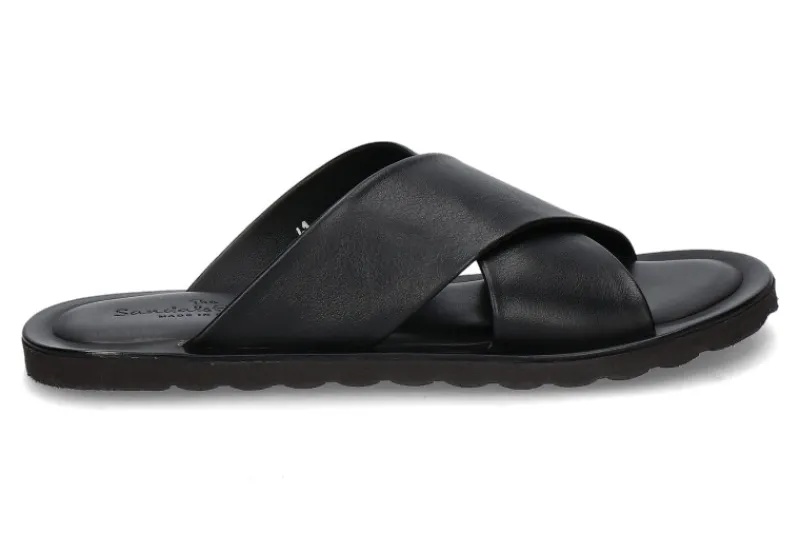 Herren Emozioni Pantolette LEATHER BLACK