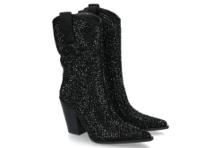 Damen Exé Cowboy Boots GLITTER T6153- black