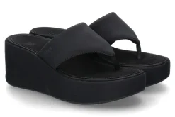 Damen Fitflop Keilpantolette TOE-POST SANDALS- all black/schwarz