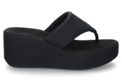 Damen Fitflop Keilpantolette TOE-POST SANDALS- all black/schwarz
