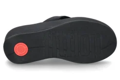 Damen Fitflop Keilpantolette TOE-POST SANDALS- all black/schwarz