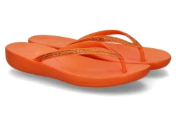 Damen Fitflop Pantolette IQUSHION SPARKLE- pop orange