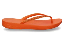 Damen Fitflop Pantolette IQUSHION SPARKLE- pop orange