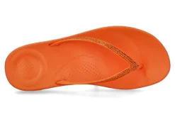 Damen Fitflop Pantolette IQUSHION SPARKLE- pop orange