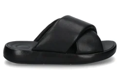 Damen Fitflop Pantolette IQUSHION D-LUXE PADDED LEATHER CROSS- all black/schwarz
