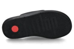 Damen Fitflop Pantolette IQUSHION D-LUXE PADDED LEATHER CROSS- all black/schwarz