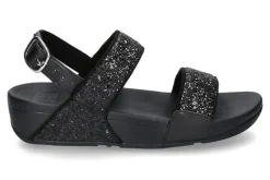 Damen Fitflop Pantolette LULU GLITTER BACK STRAP SANDALS BLACK