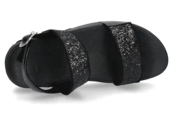 Damen Fitflop Pantolette LULU GLITTER BACK STRAP SANDALS BLACK