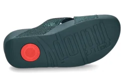 Damen Fitflop Pantolette LULU GLITTERBALL CROSS- metallic deep teal