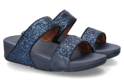 Damen Fitflop Pantolette LULU GLITTER SLIDES midnight navy