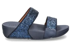 Damen Fitflop Pantolette LULU GLITTER SLIDES midnight navy