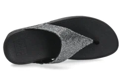Damen Fitflop Pantolette LULU GLITTERBALL TOE-POST- silver