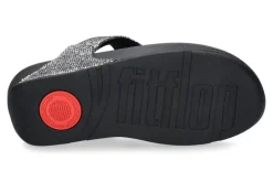 Damen Fitflop Pantolette LULU GLITTERBALL TOE-POST- silver