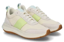 Damen Fitflop Sneaker F-MODE FLOW FARBIC SUEDE LEATHER- lime mix