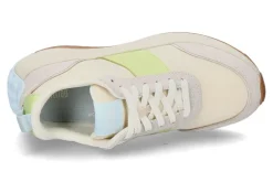 Damen Fitflop Sneaker F-MODE FLOW FARBIC SUEDE LEATHER- lime mix