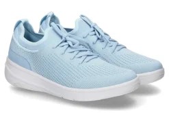 Damen Fitflop Sneaker SUPER-Q KNIT SLIP-ON LACED- sky blue/hellblau