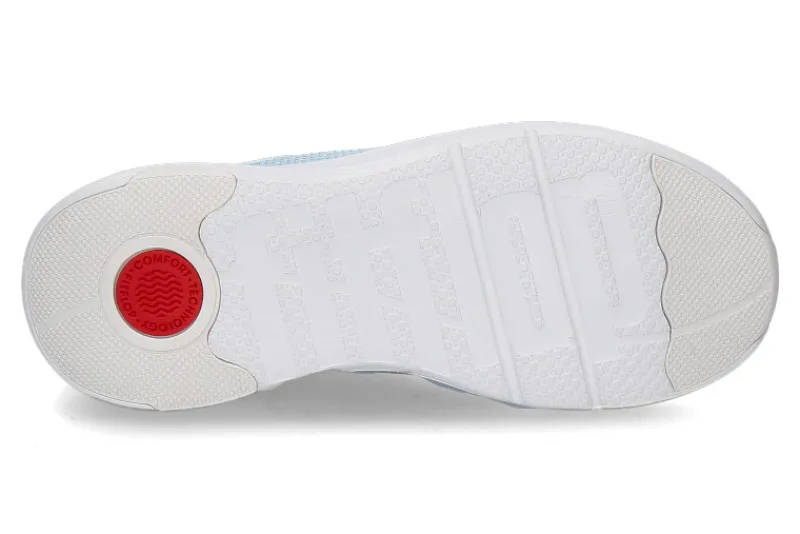 Damen Fitflop Sneaker SUPER-Q KNIT SLIP-ON LACED- sky blue/hellblau