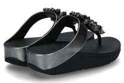 Damen Fitflop Zehentrenner FINO BAUBLE-BEAD PEWTER- black/schwarz