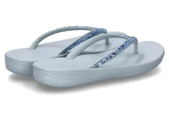 Damen Fitflop Zehentrenner IQUSHION MULTI-CRYSTAL ERGOMOMIC- quiet blue/blau