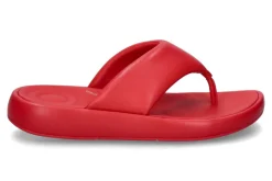Damen Fitflop Zehentrenner IQUSHION D-LUXE PADDED LEATHER TOE-POST- red/rot