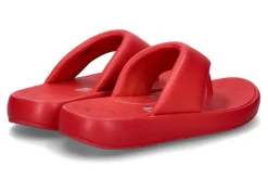 Damen Fitflop Zehentrenner IQUSHION D-LUXE PADDED LEATHER TOE-POST- red/rot