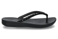 Damen Fitflop Zehentrenner IQUSHION MULTI-CRYSTAL ERGOMOMIC- all black/schwarz