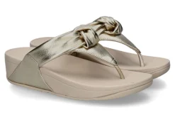 Damen Fitflop Zehentrenner TOE POST leather platino