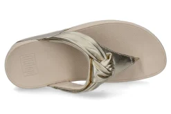 Damen Fitflop Zehentrenner TOE POST leather platino