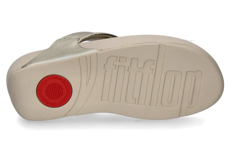 Damen Fitflop Zehentrenner TOE POST leather platino