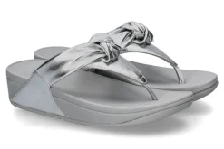 Damen Fitflop Zehentrenner TOE POST leather silver