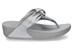 Damen Fitflop Zehentrenner TOE POST leather silver