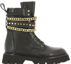Damen Fru.it Combat-Boots GLOVE NERO ORO