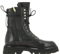 Damen Fru.it Combat-Boots GLOVE NERO ORO
