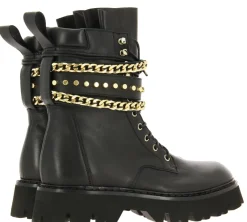 Damen Fru.it Combat-Boots GLOVE NERO ORO