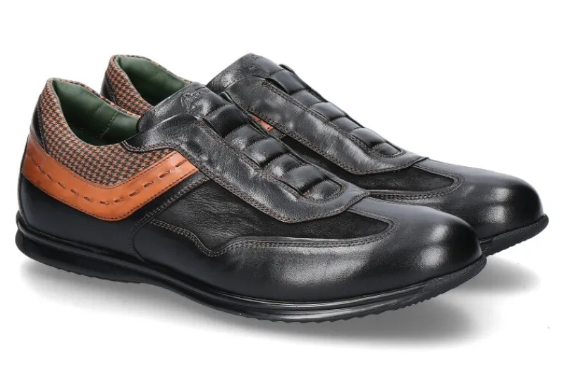 Herren Galizio Torresi Herren- Sneaker FOULARD NERO NABUK MUSTA MARRONE