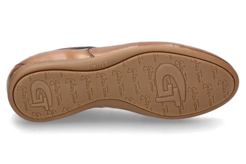 Herren Galizio Torresi Slip On FOULARD MARRONE NABUK MARRONE INDIO BLU