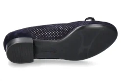 Damen Hassia Ballerina BOLOGNA G-WEITE SAMTZIEGE BLUE (40½)