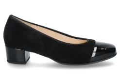 Damen Hassia Pumps EVELYN SAMTKID LEDER- schwarz