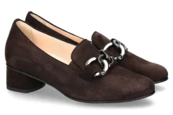 Damen Hassia Pumps SIENA H-WEITE SAMTZIEGE DARKBROWN  | 244300003.2