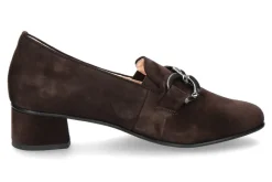 Damen Hassia Pumps SIENA H-WEITE SAMTZIEGE DARKBROWN  | 244300003.2