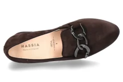 Damen Hassia Pumps SIENA H-WEITE SAMTZIEGE DARKBROWN  | 244300003.2