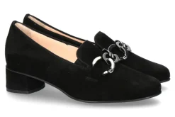 Damen Hassia Pumps SIENA H-WEITE SAMTZIEGE SCHWARZ